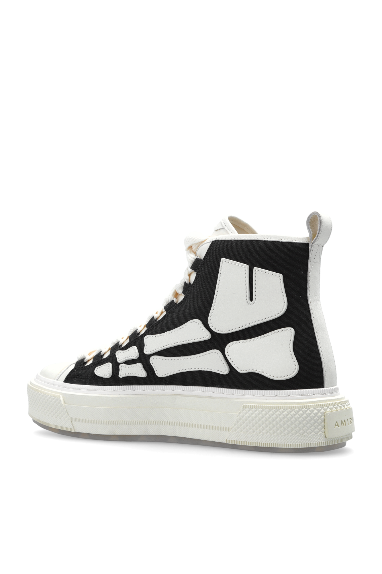 【抜け感と高級感】AMIRI Skel Court ハイカットスニーカー AMIRI Skel high-top Sneakers | White | FARFETCH